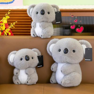 Мягкая сидящая серая плюшевая игрушка коала, реалистичная мягкая игрушка коала, подушка для обнимания, рождественские подарки для детей