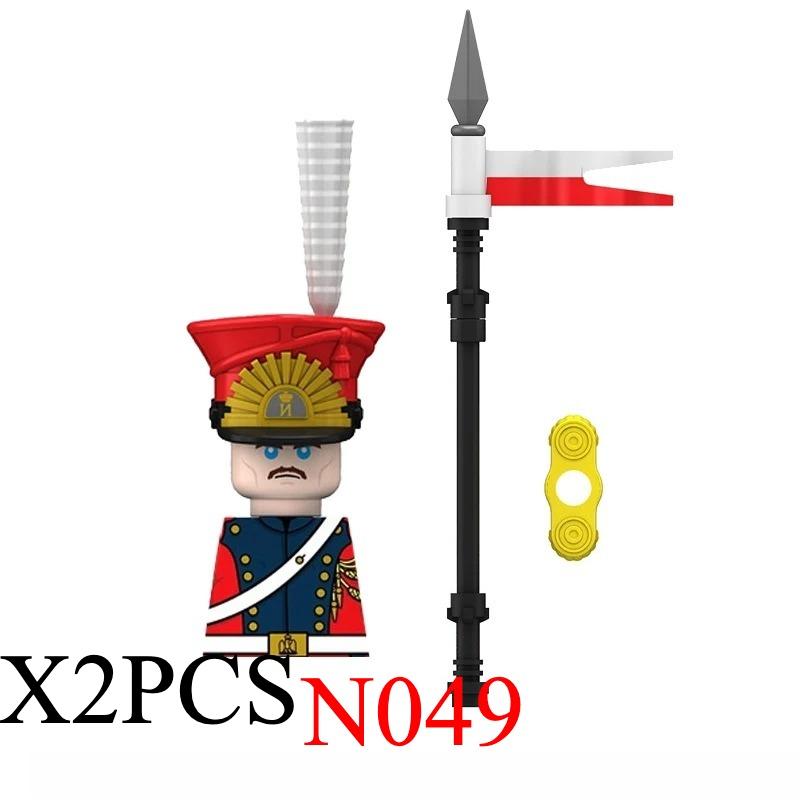 Средневековые солдаты Наполеоновских войн Фигурки Военные MOC Строительные блоки Рыцари Британские Французские Фузилеры Винтовки Оружие Детская игрушка B08