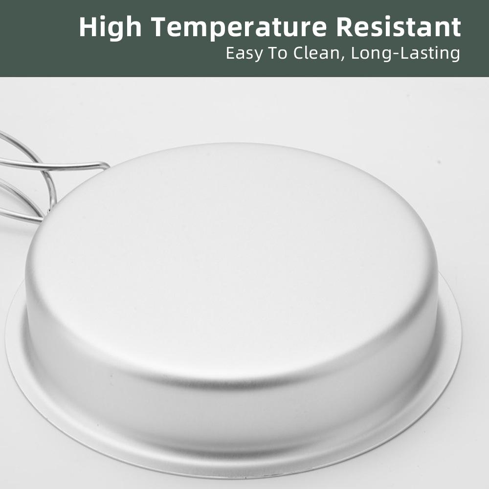 Набор походной посуды из высокотвердого оксидированного алюминия, походные кастрюли и сковороды, компактный и удобный для кемпинга и