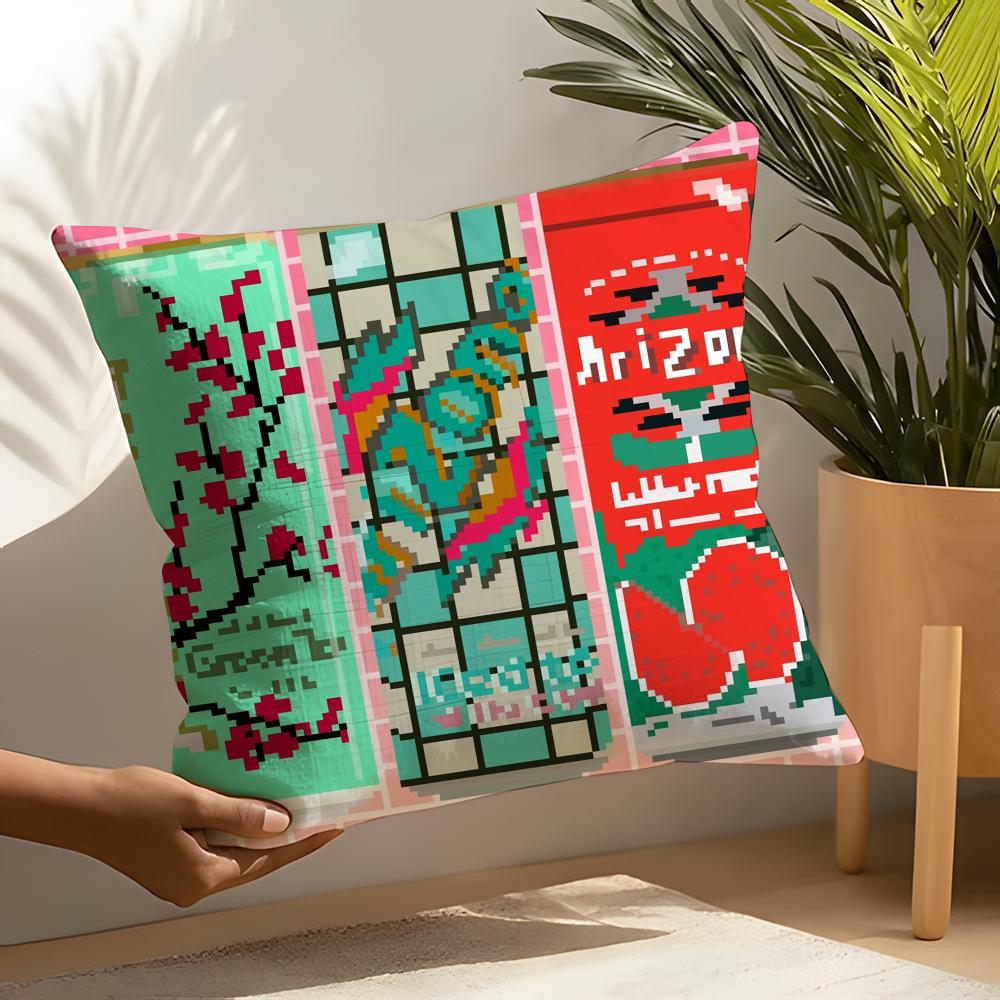 Vaporwave Arizona Iced Tea Aesthetic Pillow Case Linen Cushion Covers For Decorative Sofa Home Pillows Case