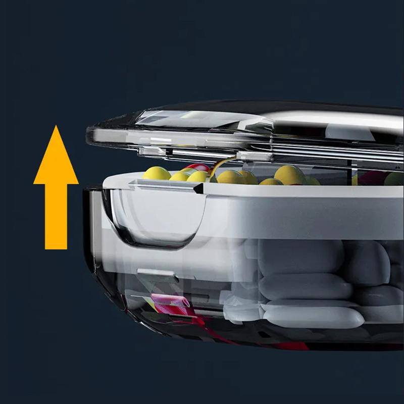 6 сеток, коробка для хранения таблеток, коробка для хранения лекарств, отделение для лекарств, мини-портативный контейнер-органайзер с уплотнительным кольцом