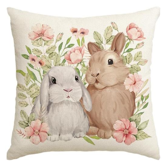 Наволочка с пасхальным кроликом, очень мягкая, износостойкая, моющаяся, не выцветающая, квадратная наволочка для дивана, наволочка
