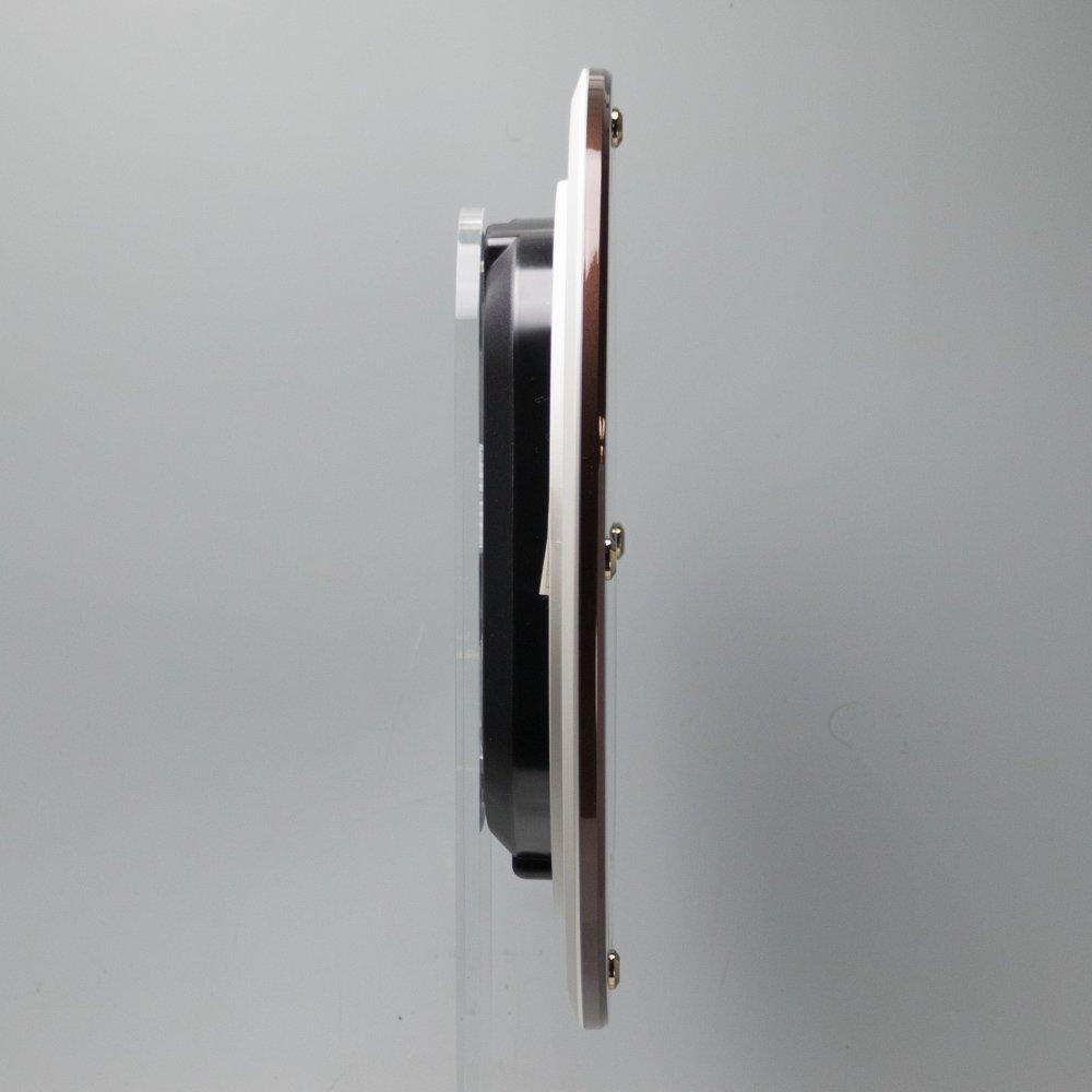 Seiko Clock Wall Clock Radio Analog Brown Metallic KX217B