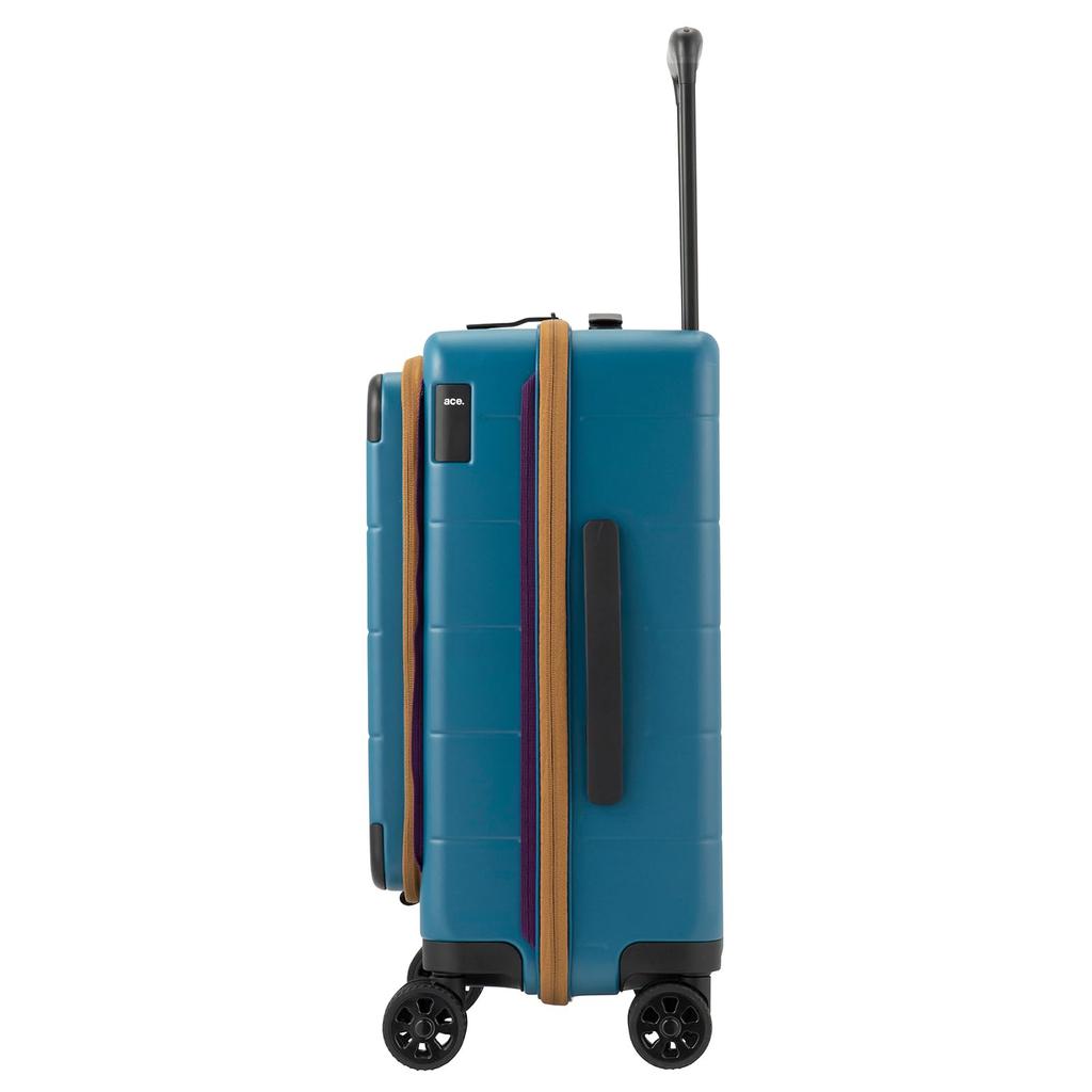 Чемодан размера S 1 ночь 2 дня 2 ночи 3 дня 32 л уличный аварийный открывающийся спереди большой двухколесный роликовый чехол сумка для переноски Theofield Lake Blue [Ace