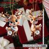 Cute Elk Baby with Christmas Lights Acrylic 2D Flat Pendant Christmas Tree Decoration  Pendant Car Rearview Mirror Pendant Holiday Decoration Pendant