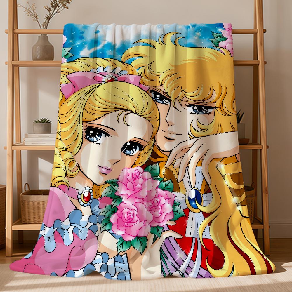 Аниме Роза Версаля Леди Оскар Фланелевое мягкое теплое плюшевое одеяло диван гостиная питомец дом спальня подарок дом Автомобильное портативное