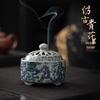 Blue & White Incense Burner: Aromatherapy Coil & Agarwood Fumigation, Indoor Sandalwood Burner, Creative Home Ornament.