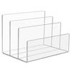 KINOKINO Acrylic Book Stand, Tabletop Bookshelf, Document Holder, Book Divider, Rack, Desk Top Shelf, Clear (3 Tiers)
