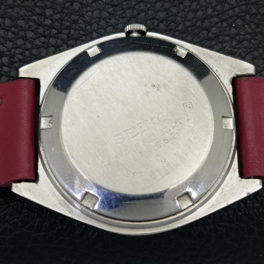 АВТОМАТИЧЕСКИЕ 6309A ВИНТАЖНЫЕ SEIKO 5 ЯПОНИЯ МУЖСКИЕ ЧАСЫ С ЦИФЕРБЛАТОМ КРАСНОГО ЦВЕТА a701652-5