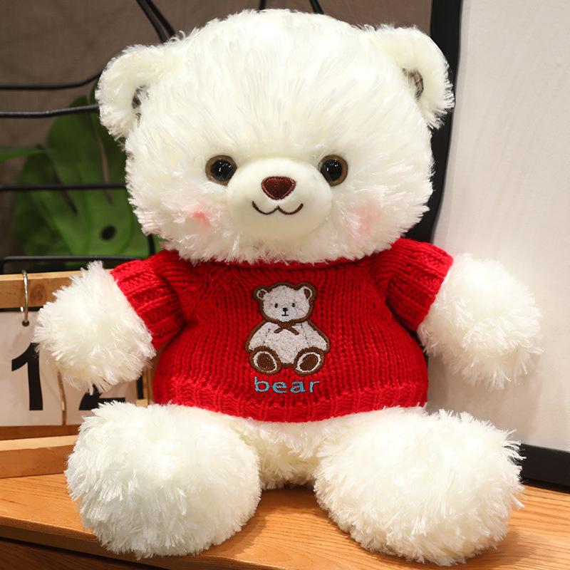 Новый свитер плюшевый мишка кукла милый медведь кукла подарок на день рождения игрушка медведь тряпичная кукла