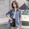 Women Korean Style Spring Fashionable Age-Reducing Model Versatile Medium-Length Top Stylish Denim Jacket