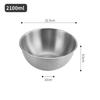 1 шт. Салатник из нержавеющей стали серебристый, миска для риса, лапши ламян, кухонная посуда, контейнер для еды, уличная посуда