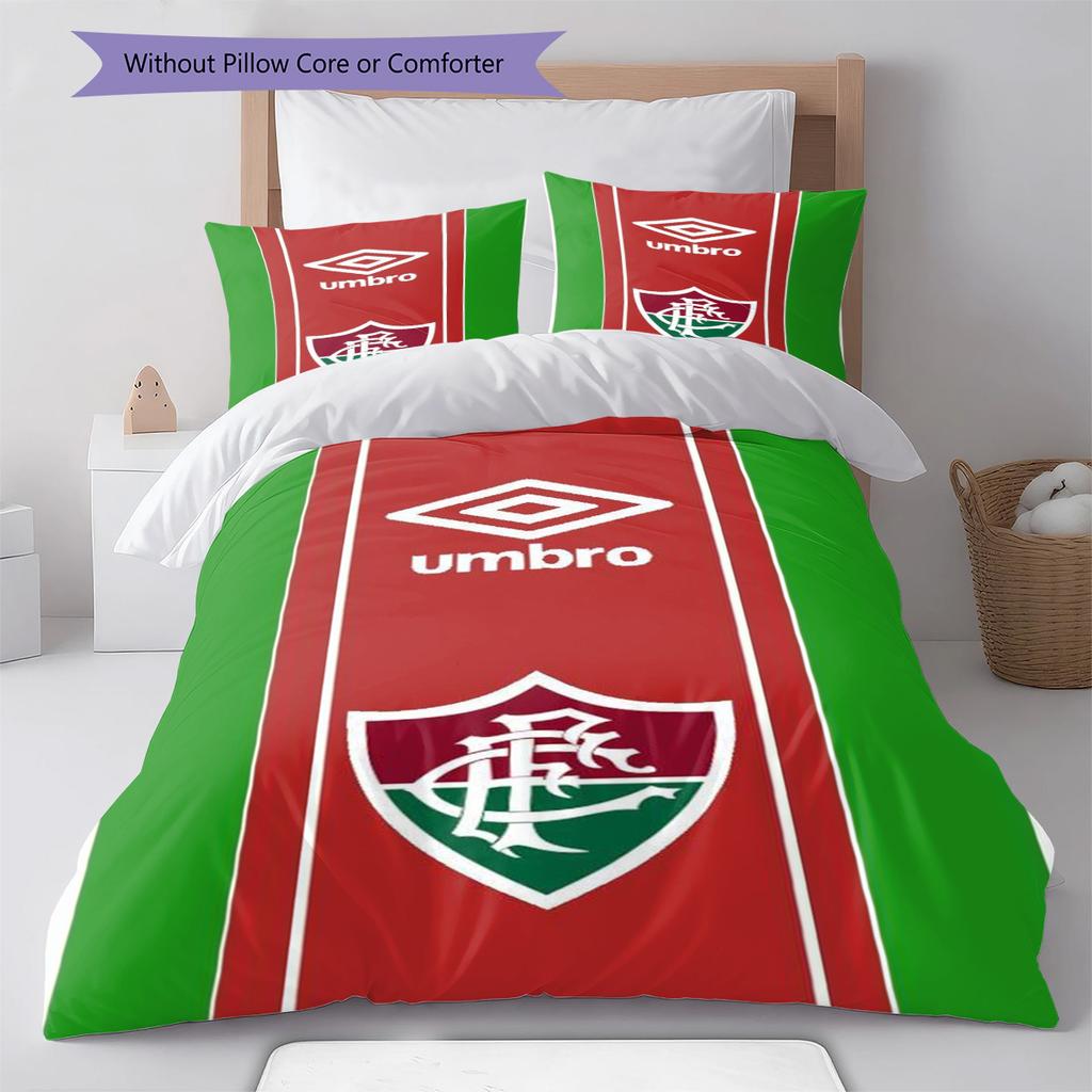 Fluminense Pattern Bedding Set Quilt Cover Pillowcase Home Decor Gift (1 * duvet cover + 2 * pillowcase, without core)