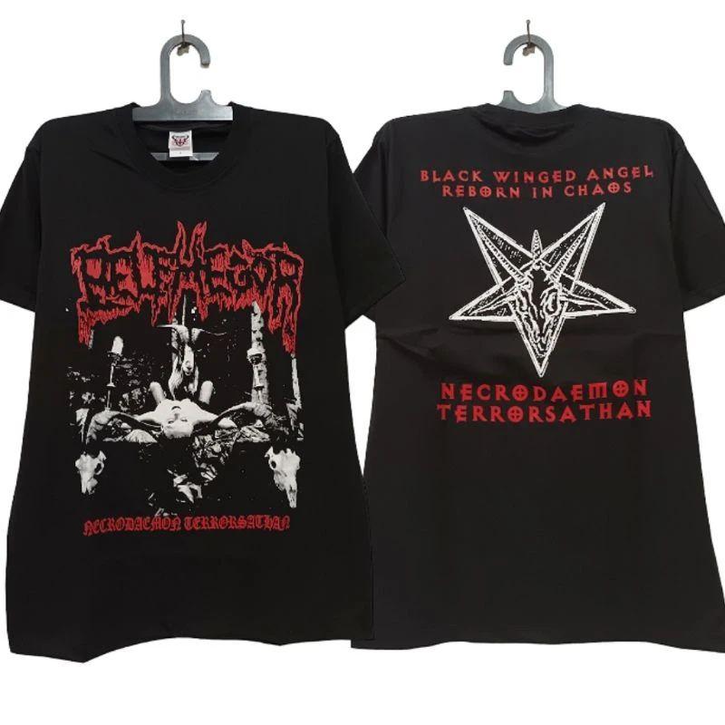 Готические Punk Rock Топы GORGORTH Black Metal Футболка Хлопок Короткий Рукав Принт Повседневная Свободная Уличная Одежда Винтажные Футболки Унисекс