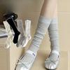 Ladies Spring and Summer Thin Ballet Style Sweet Cotton Hollow Long Leg Pile Socks