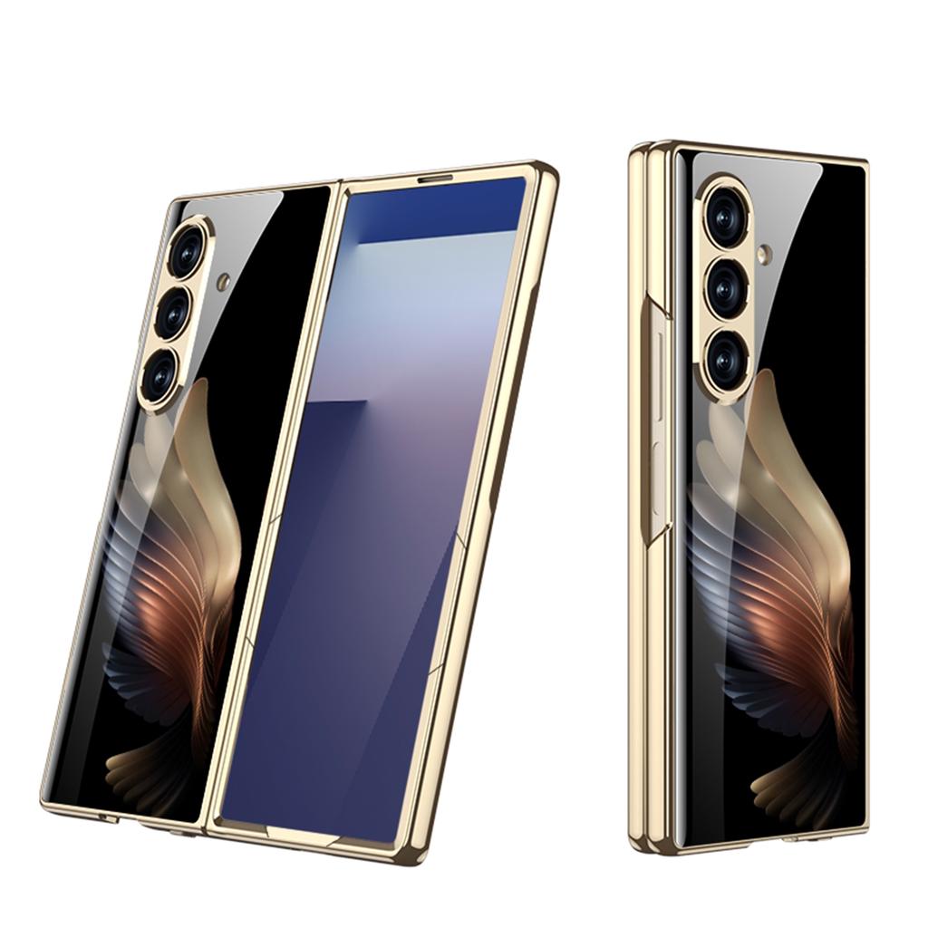 Роскосный Покрашенный Стеклянный Чехол с Покрытием Для Samsung Galaxy Z Fold 7 6 5 Пластиковая Защитная Крышка для Камеры Для Чехла Galaxy Z Fold7