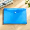 Translucent Document Case 2PCS A4 Size Folders with Snap Closure, Waterproof Thickened PVC School Supplies Storage File Organizer, Lightweight Bag for