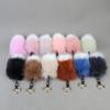Women Natural Little Real Fox Fur Tail Keychain Lanyard Pendant Luxury Cute Bag Car Charm Ornaments Plush Couple Keyring Gifts