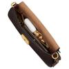COACH Jet Coated Canvas With Cow Leather Crossbody Bag, Shoulder Bag Medium Women's Maple Brown CBA83-B4YDT