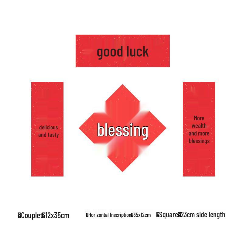 Мини-парные надписи на Весенний фестиваль 2026 года - Год Лошади - Креативные красные иероглифы «Фу» для фотосессии, украшение