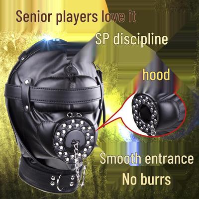 Эротическая маска для бондажа и капюшон-кляп для взрослых