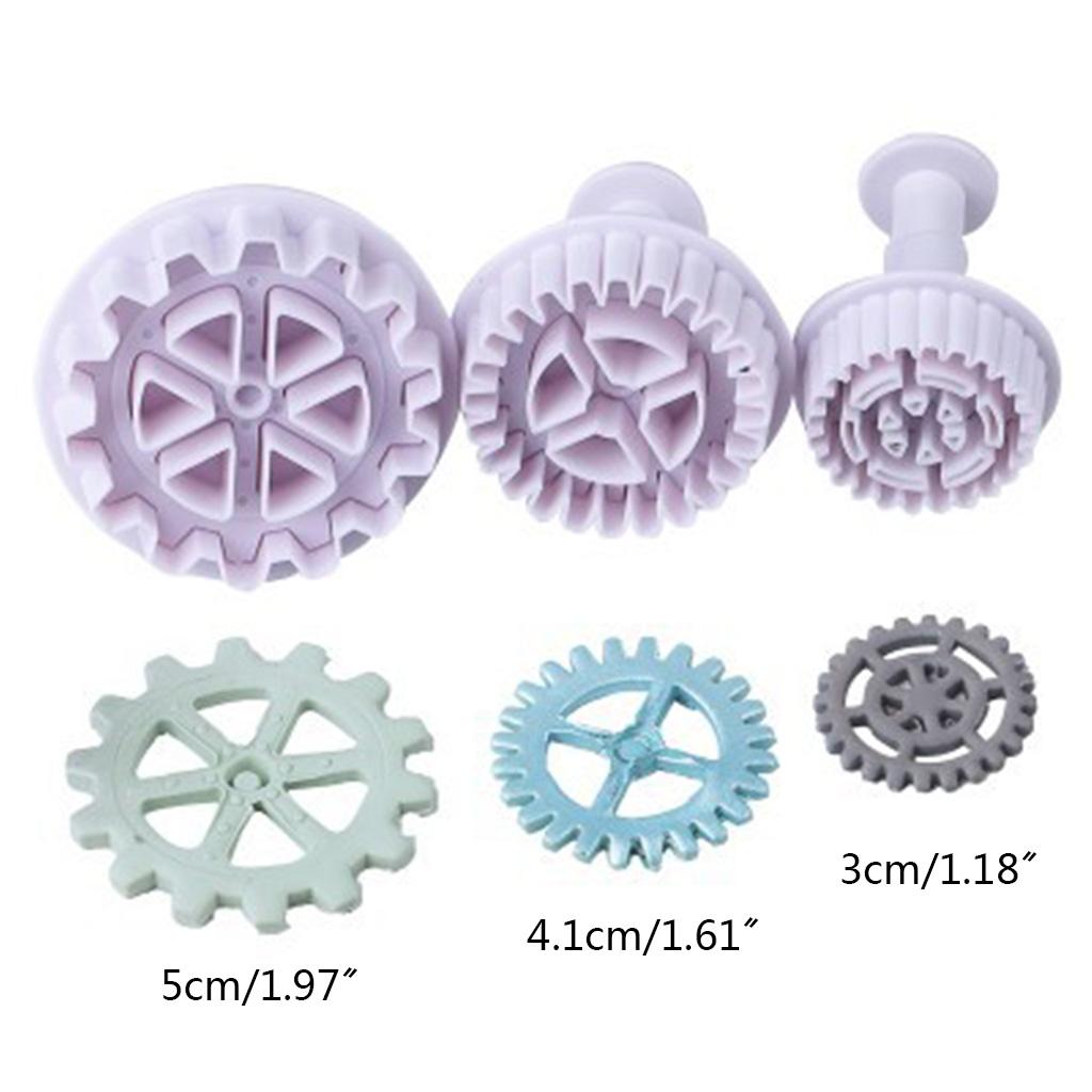 Шестеренчатые штампы для печенья Ретро механические шестеренки для резки пружинные формы пластиковые помадные формы для украшения тортов формы для выпечки