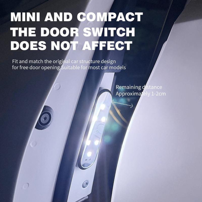 Car Door Lights LED Welcome Light Flash Lamp Magnetic Control USB Charging Auto Open Door Anti-collision Emergency Signal Lamp