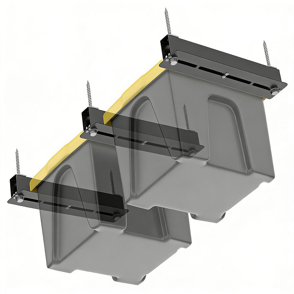 Overhead Garage Storage Rack Heavy Duty Steel Ceiling Mounted Bin Rack   for Garage Organization