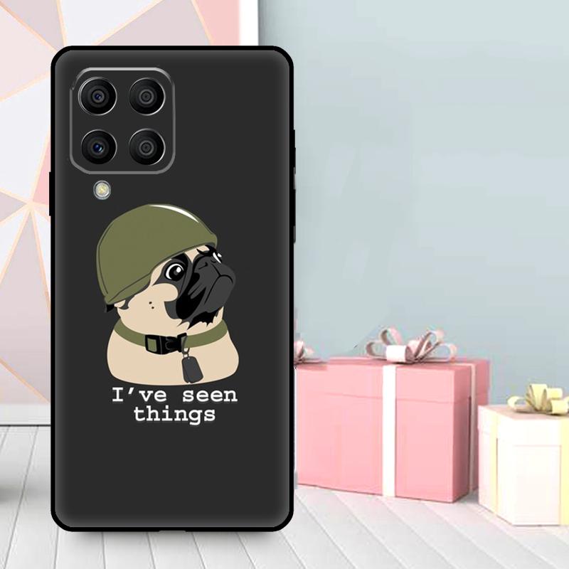 Смешной мультяшный чехол с мопсом для Samsung Galaxy M06 M11 M31 M14 M34 M54 M12 M32 M52 M15 M13 M16 M36 M56 M53 M35 M55