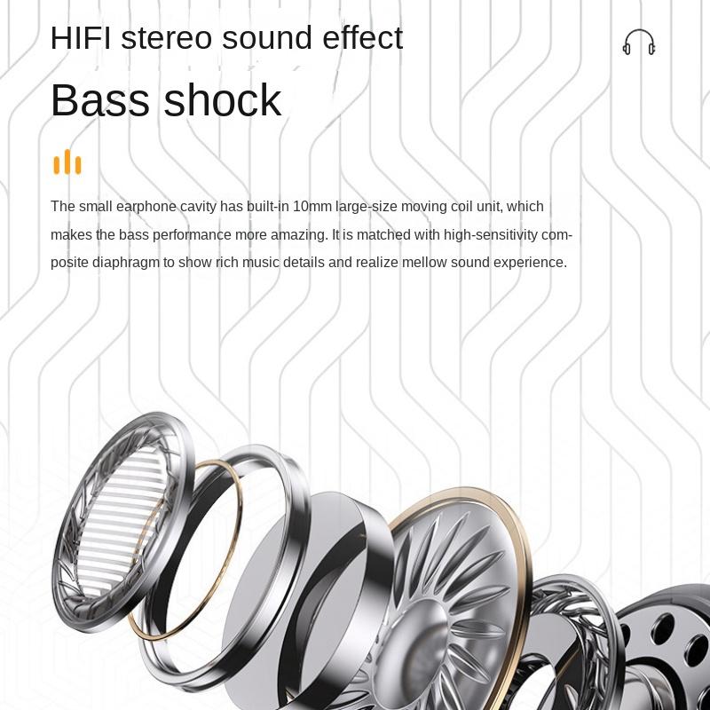 Bluetooth Headset Transparent Shell Creative Touch Number Shows Wireless TWS Bluetooth Headset