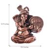 Musician Phagdi Lord Ganesha Metal Wall Hanging (25.5 Cm X 5 Cm X 32.25 Cm, Brown)