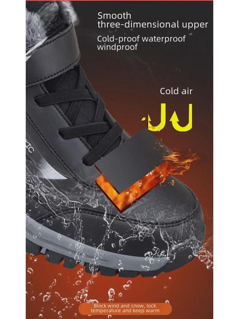 2023 Autumn/Winter Cross-Border Thick Velvet Warm Snow Shoes for Men & Women, Large Size 48