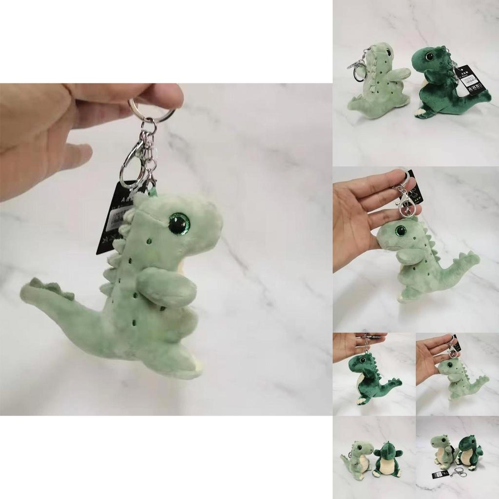 Cozy Green Cartoon Dinosaur Plush Toy Keychain Perfect For Children And Gifts