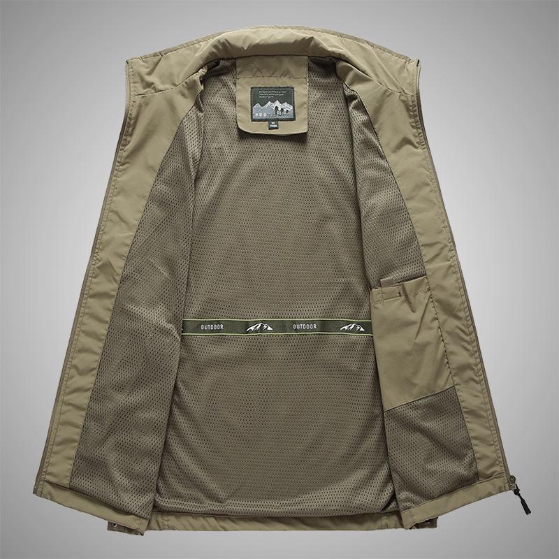 Весенний и осенний жилет Мужской повседневный жилет на открытом воздухе Жилет Жилет Куртка