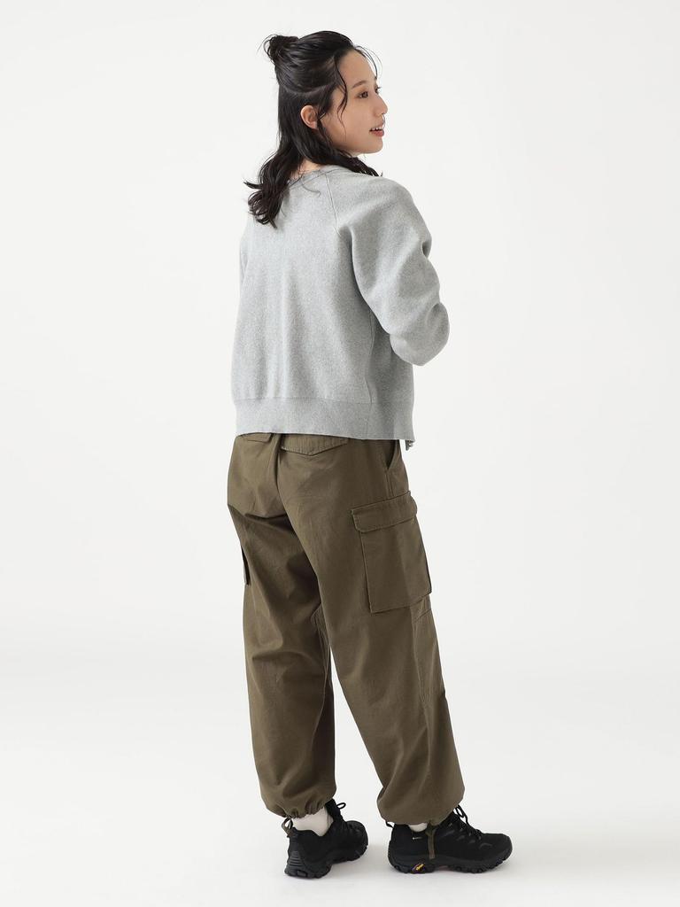 В:MING LIFE STORE от BEAMS Женский кардиган с длинным рукавом, вязаный, двусторонний, типа свитшота, ТОПОВО-СЕРЫЙ, Свободный размер