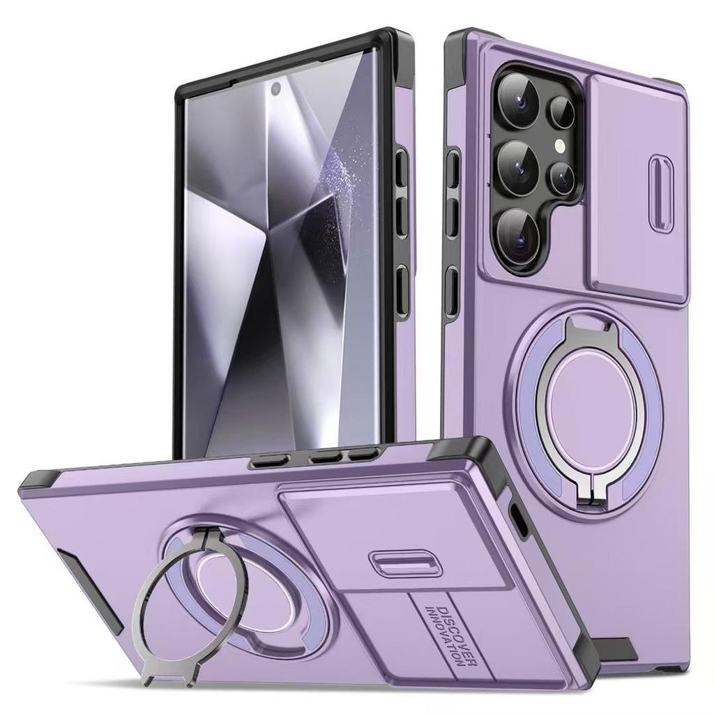Чехол для телефона Armor Ring Holder для Samsung S25, сверхпрочный противоударный чехол для раздвижного окна, магнитный чехол для автомобиля Samsung S25/S24/S23/S22/Ultra/Plus