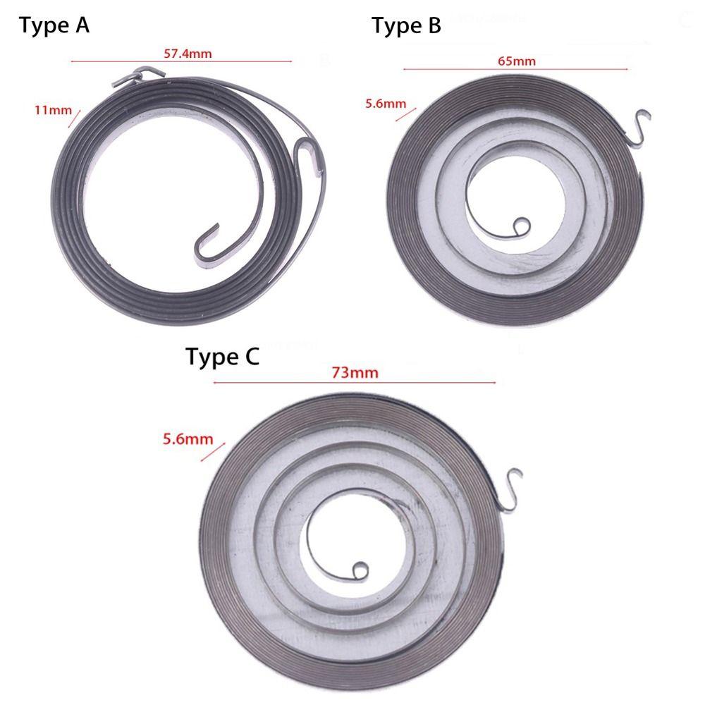 1Pcs New Starter Spring Chain Chain Saw Spring Iron Disc Parts Starter Pulling Plate Spring Gasoline Easy To Rise 5200/5800