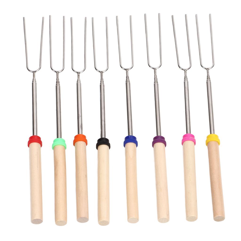 8шт телескопические раздвижные палочки для жарки зефира набор палочек для жарки зефира раздвижная жаровня