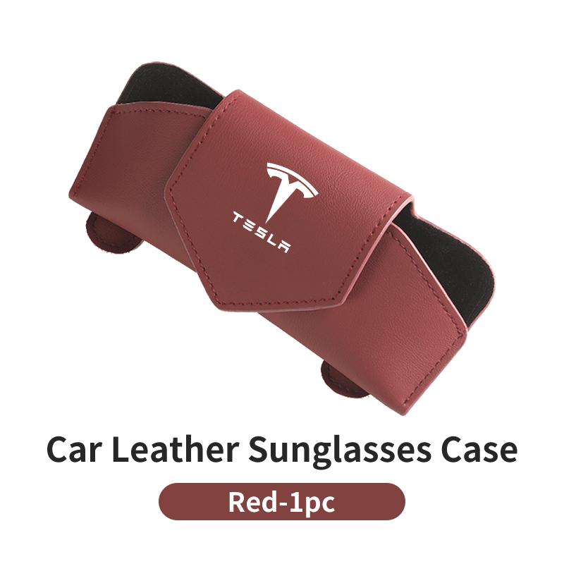 PAJL2 Car Valve Glasses Box Sun Visor Glasses Holder Sunglasses Case For Tesla Model 3 Model S Model X Model Y Roadster Bonina Coil