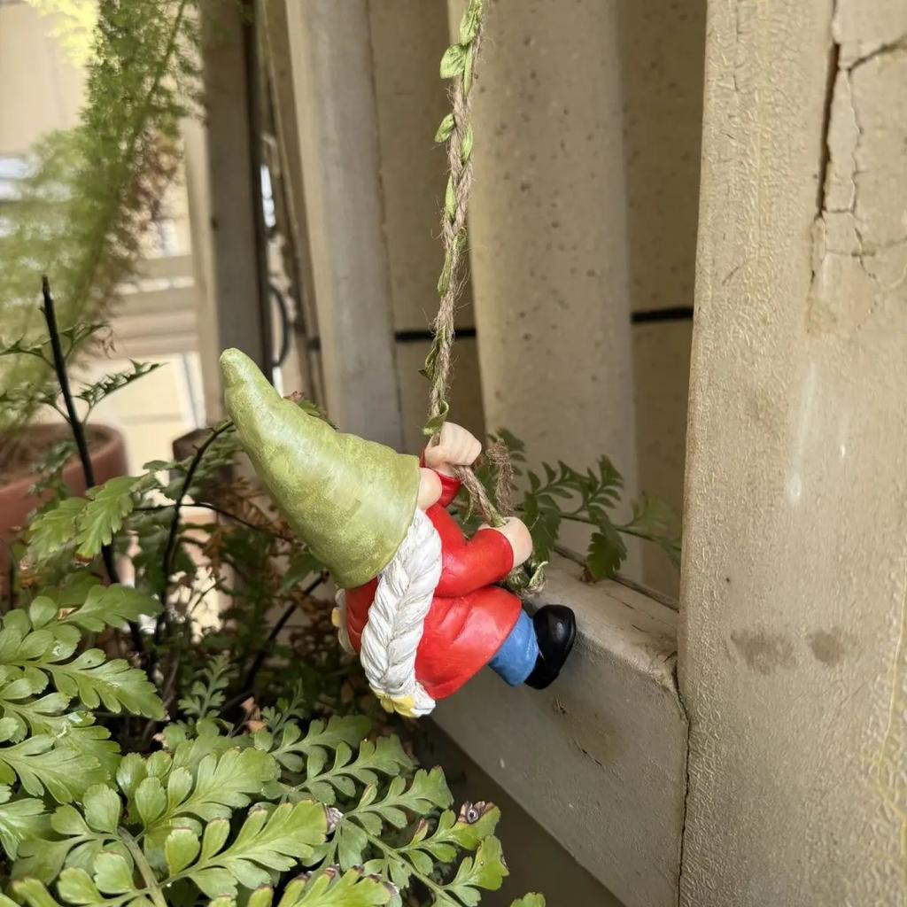 Милый смоляной кулон-гном для подвешивания на чашку, цветочный горшок и декора дома, Декорация для ландшафта цветочного горшка, Декор для сада на открытом воздухе