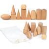 10Pcs/Set Solids Aids Kids Geometric Educational Wooden Learning  Toy
