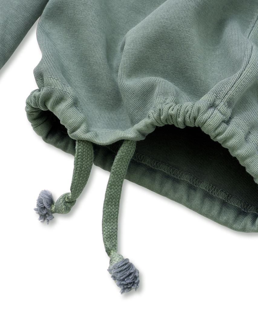 HOOVES Pigment-Dyed One-Pleat Sweatpants [Khaki]