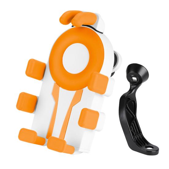 Bicycle Phone Holder Eight-Claw Shock Absorbing Motorcycle Mobile Phone Mount 360-Degree Rotation Anti-slip Universal Bicycle Scooter Cell