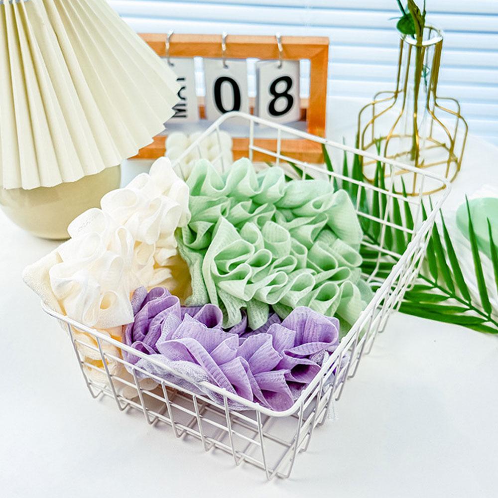 2-в-1 полотенце-шар для ванны, мочалка с завязкой на шнурке для мыла, мягкая отшелушивающая сетчатая губка для душа, уход за кожей, средство для купания