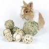 1pc-Chewing Weaving Ball Rabbit Small Animal Interactive Chewing Toy Natural Grass Ball