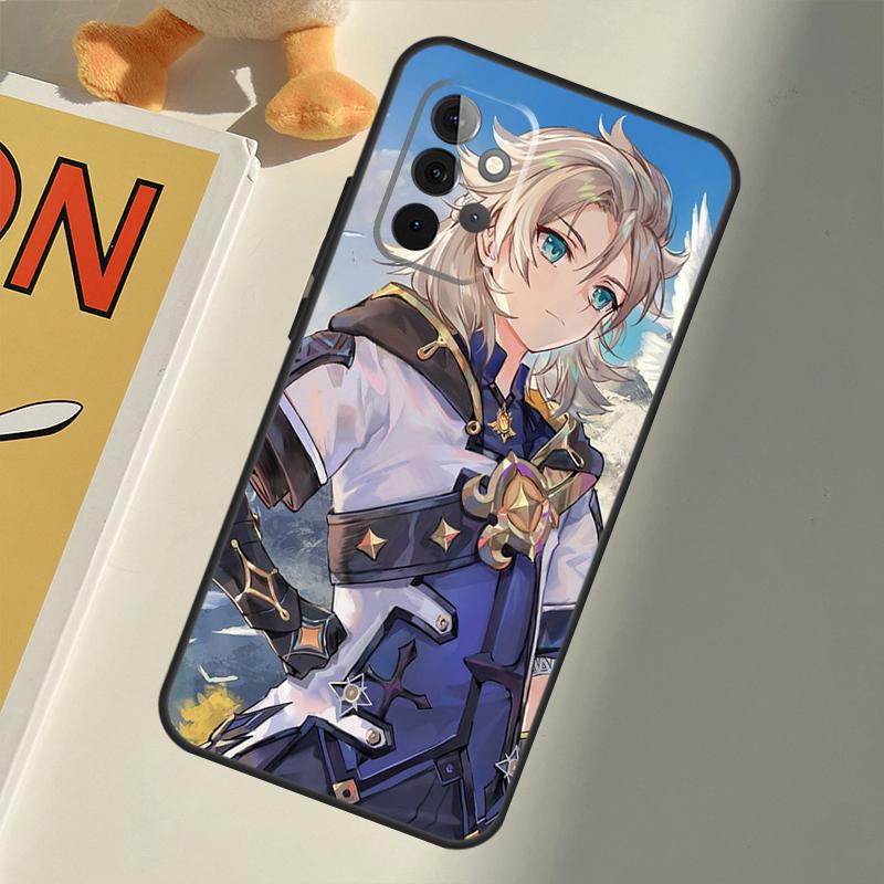 Чехол Albedo Genshin Impact для Samsung Galaxy A06 A05 A36 A26 A16 A54 A34 A14 A22 A32 A52 A55 A35 A15 A53 A13 A56