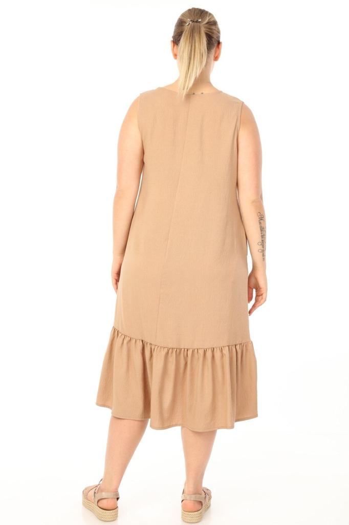 Женское платье большого размера Schık Платье без рукавов больших размеров из норки Sckwm21El01