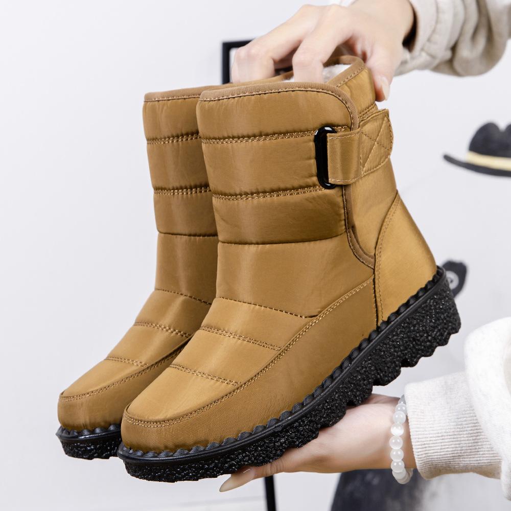 Warm Women's Snow Boots Women's Velcro Waterproof Cotton Boots Plus-size Women's Boots Casual Women's Shoes