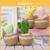 Cute Cactus Potted Plant With Lace Decoration Succulent Plush Toy Pendant For Kids Room Decor And Gifts