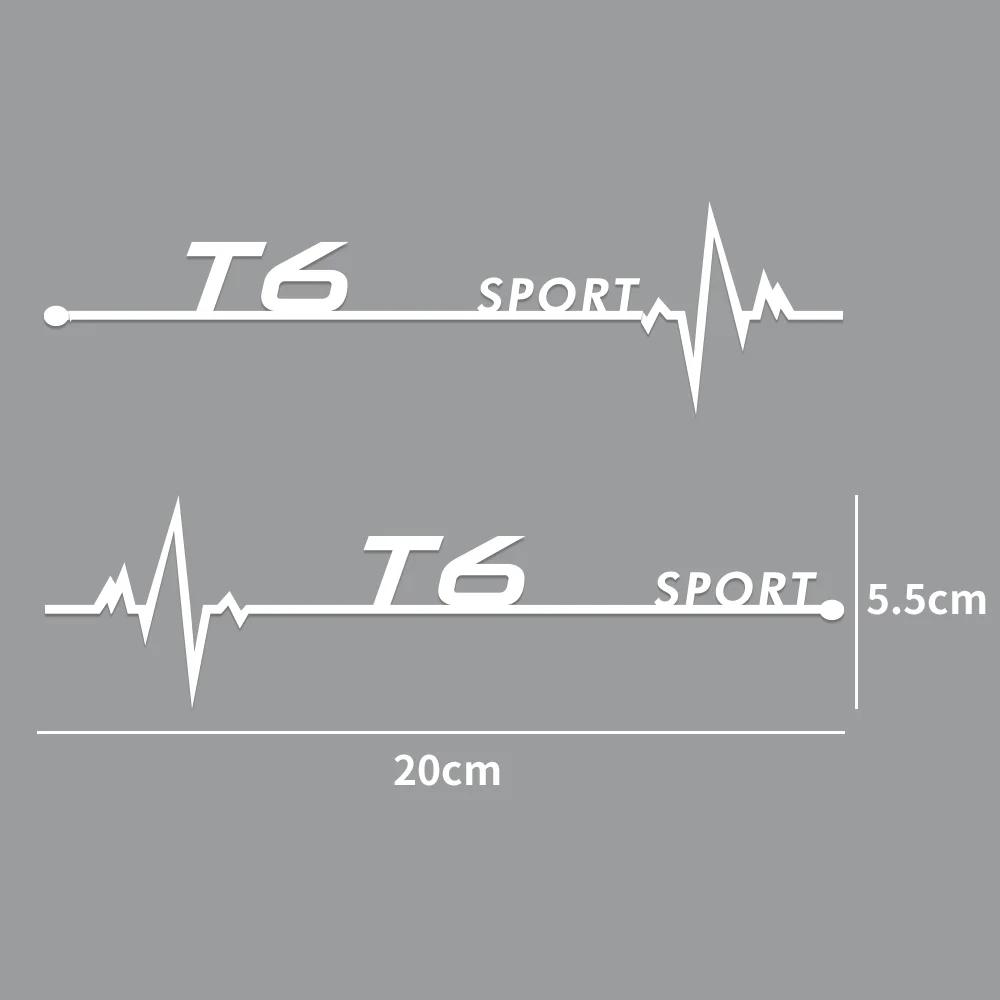 2Pcs Volvo Car Window Body Stickers, Heartbeat Sport Logo Decor Decals for XC40 XC60 XC90 S60 S90 V50 Auto Exterior Accessories